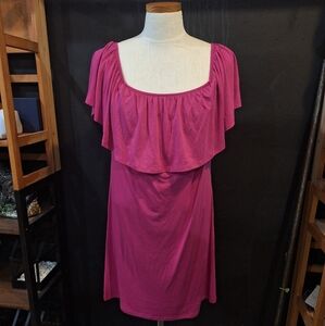 West Loop Pink Off-Shoulder Dress